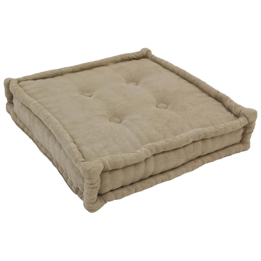 Blazing Needles 20 in Square Tufted Floor Pillow Java at