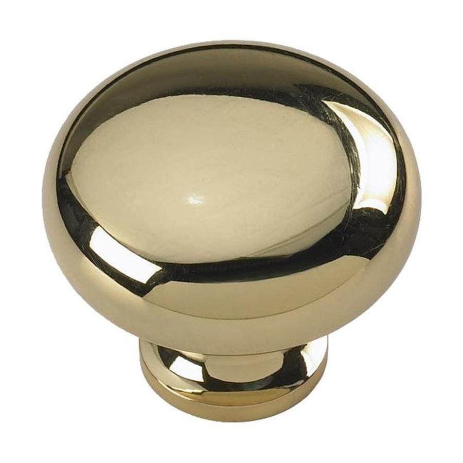 Siro Designs Pennysavers Bright Brass Mushroom Knob at