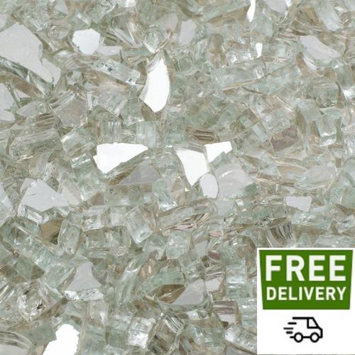 Dragon Glass 20 lbs. Clear Crystal Gas Fire Pit Fire Glass ...