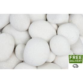 Rain Forest 900-lb White Large Caribbean Beach Pebbles