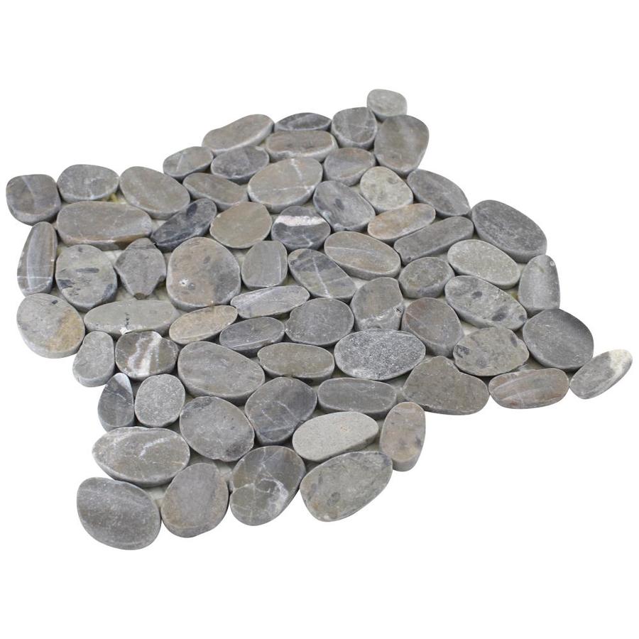 Rain Forest Honed Sliced Pebble Tiles 5 Pack Gray 12 In X 12 In