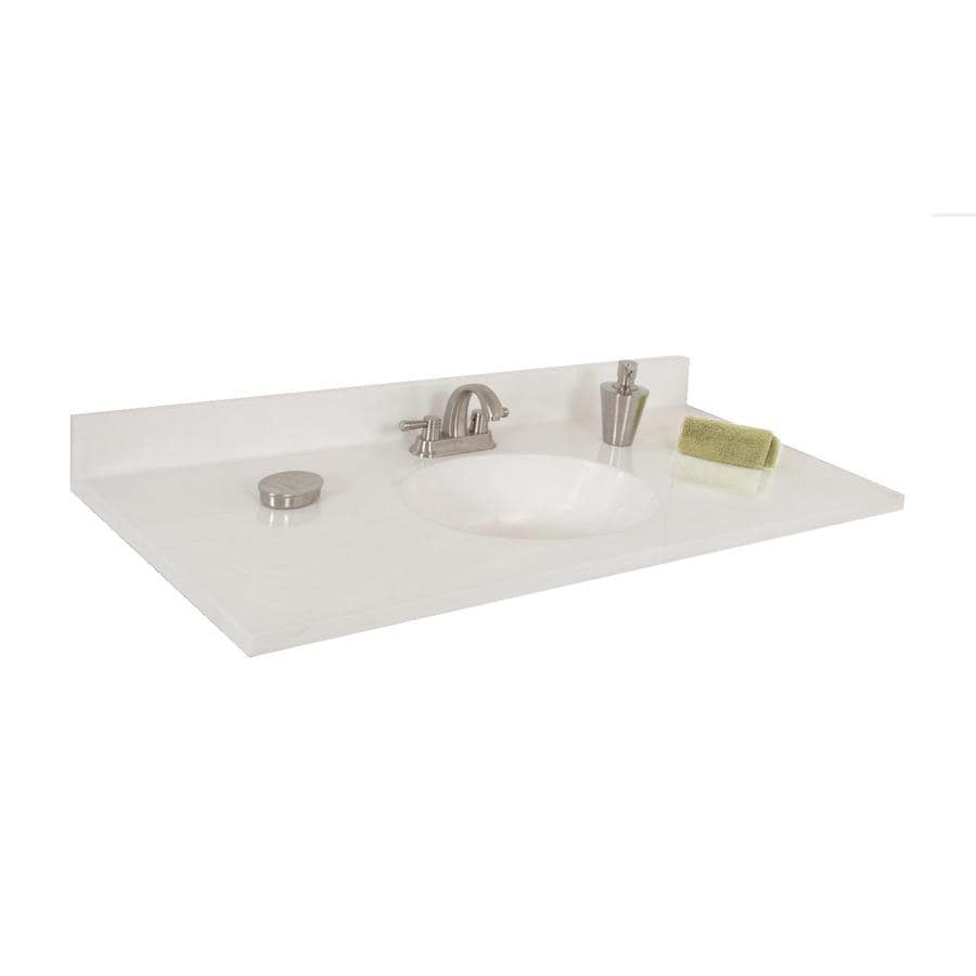Style Selections Oval White On Cultured Marble