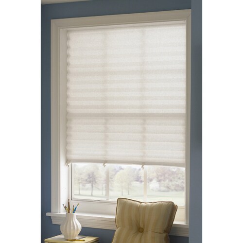 Redi Shade White Light Filtering Cordless Pleated Shade (Actual: 72-in ...