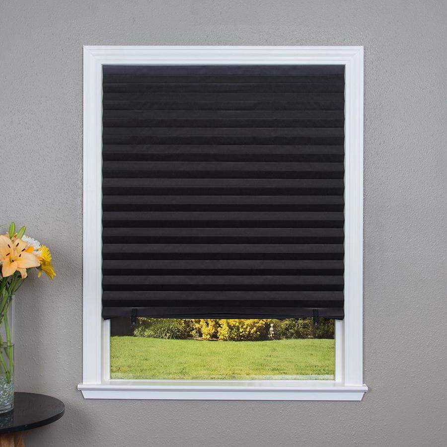 Shop Redi Shade Black Blackout Cordless Paper Pleated Shade 36