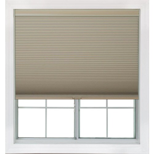 Redi Shade 19in W x 72in L Khaki Blackout Cellular Shade at
