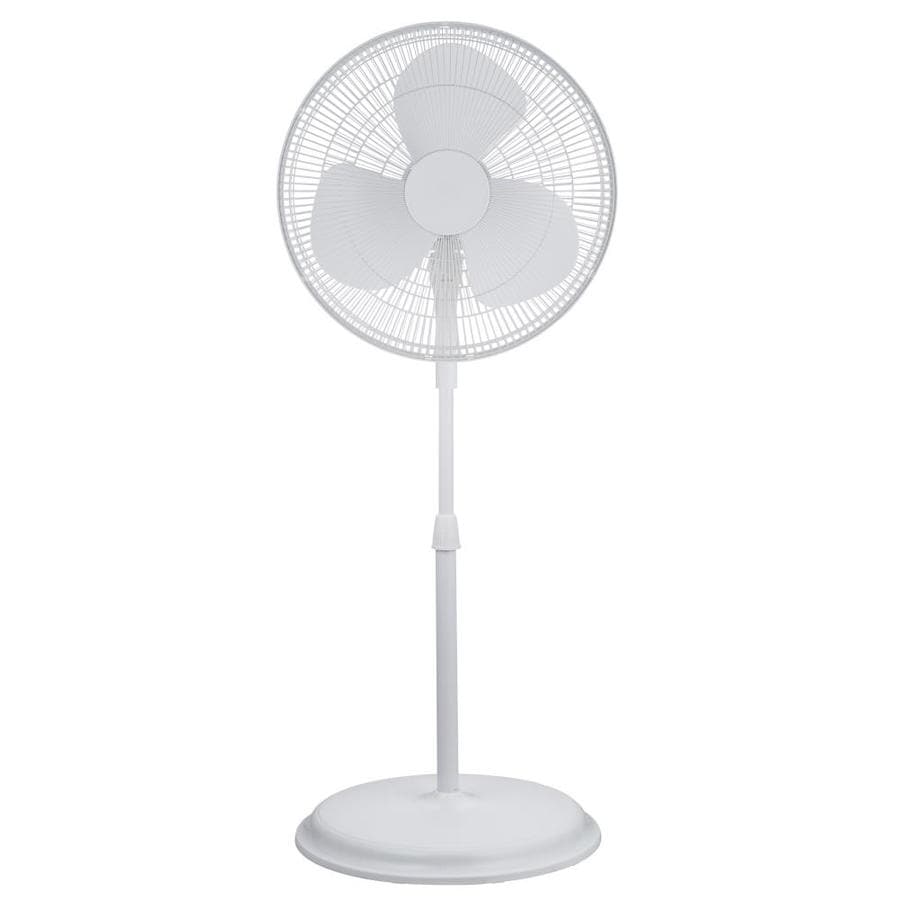 Utilitech FS40-19M 16-in 120 -Volt 3 -Speed Indoor White Oscillating Pedestal Fan