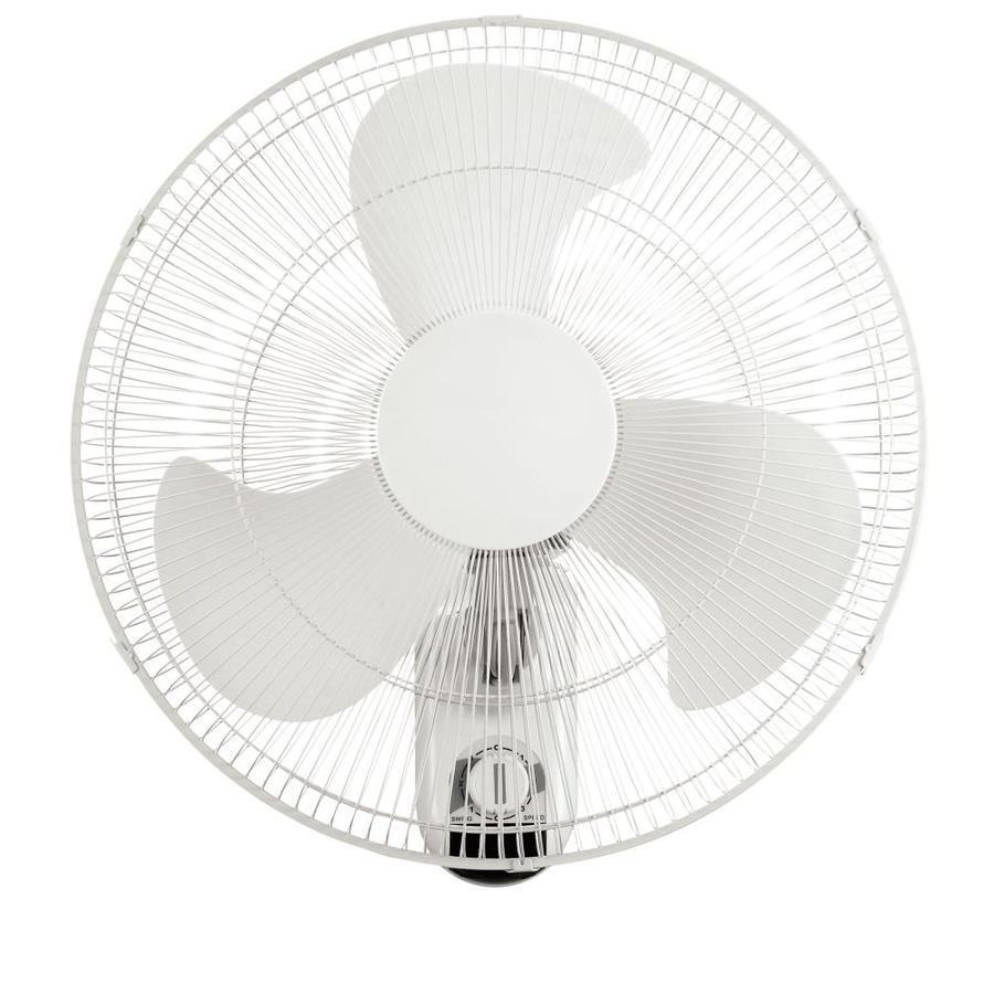 Utilitech FW45-F3 18-in Plug-in Oscillation Indoor White Wall Mounted Fan