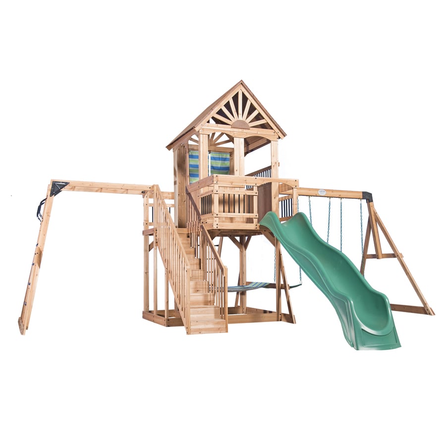 backyard discovery oceanview cedar swing set