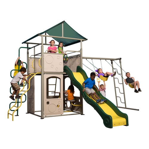 Backyard Discovery Power Tower Residential Metal Playset with Swings at ...