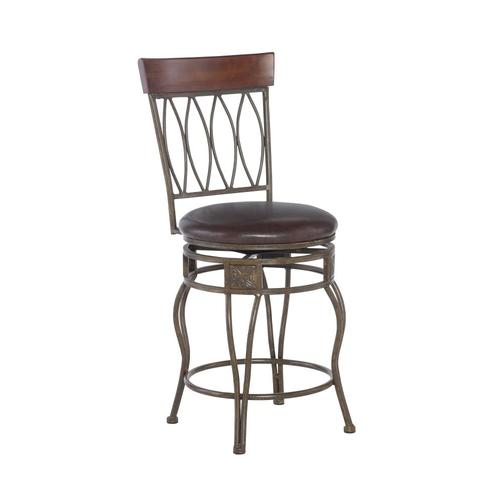 Linon Four Oval Back Counter Stool 24 Brown Counter Height Upholstered