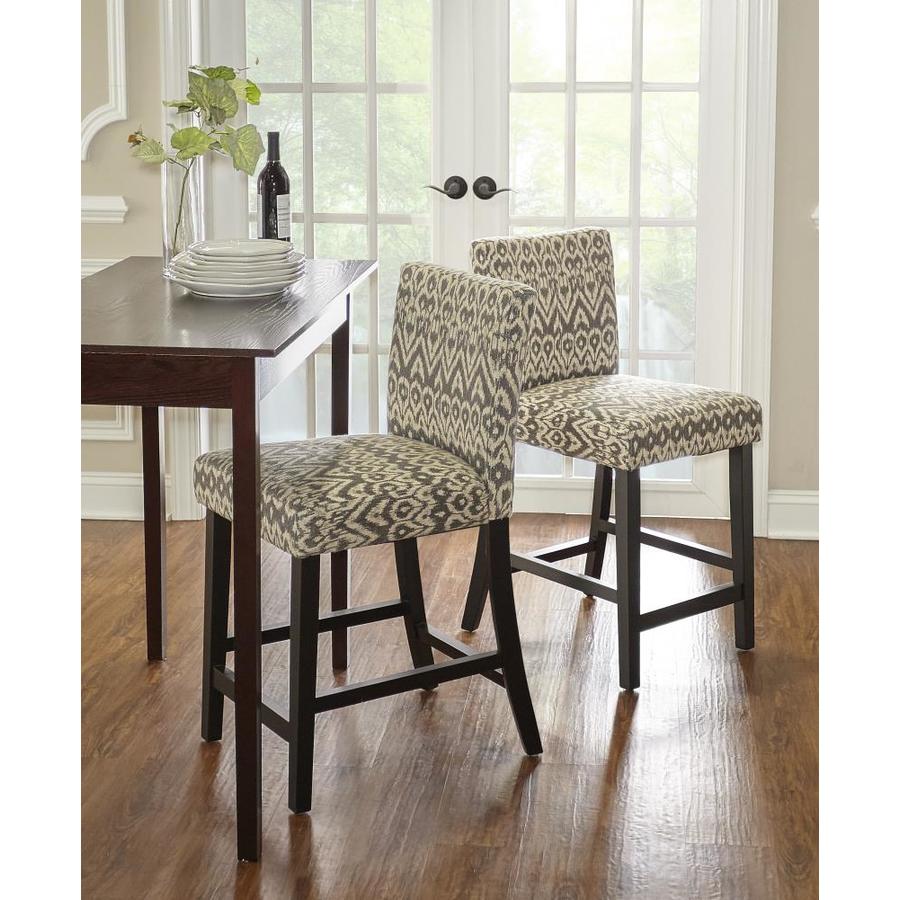 Linon Morocco Driftwood Counter Height Upholstered Bar Stool in the Bar ...