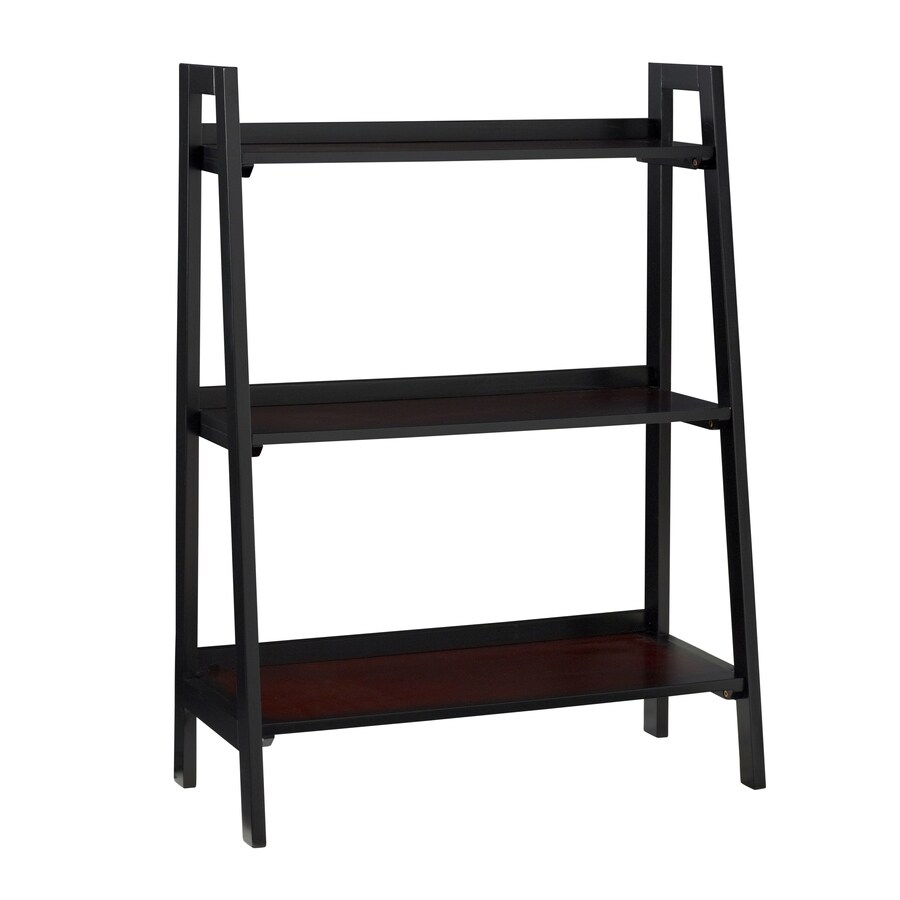 Linon Camden Black Cherry Wood 3 Shelf Ladder Bookcase At Lowes Com