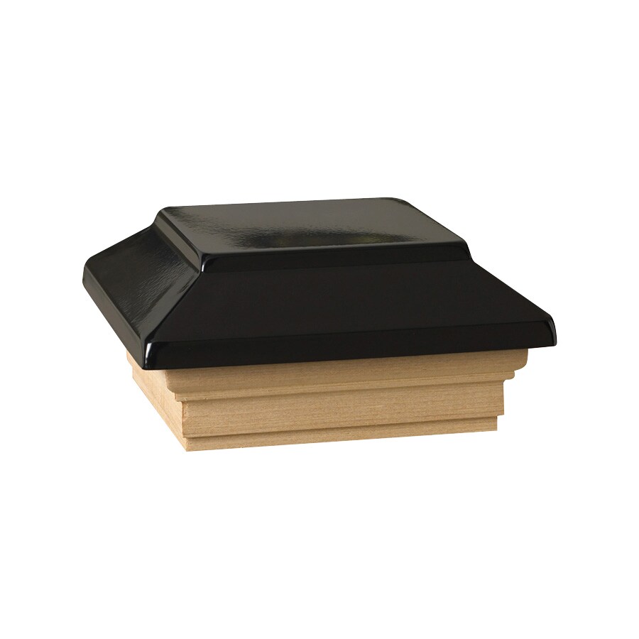 Maine Ornamental 4 x 4 Victoria Black Plateau Treated Post Cap at