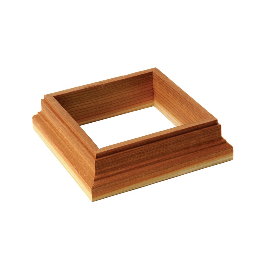 Maine Ornamental 4" x 4" Traditional Post Cap Base Trim Cedar in the