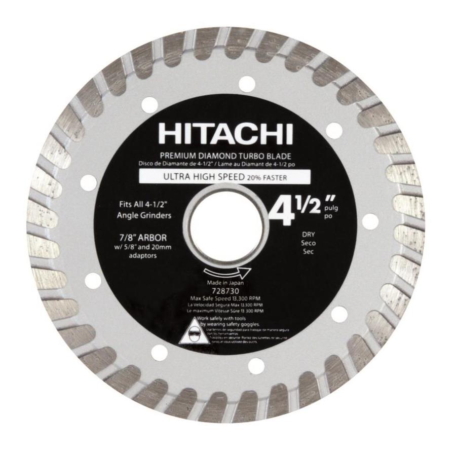 Hitachi 71/4in Wet or Dry Turbo Diamond in the Circular Saw Blades