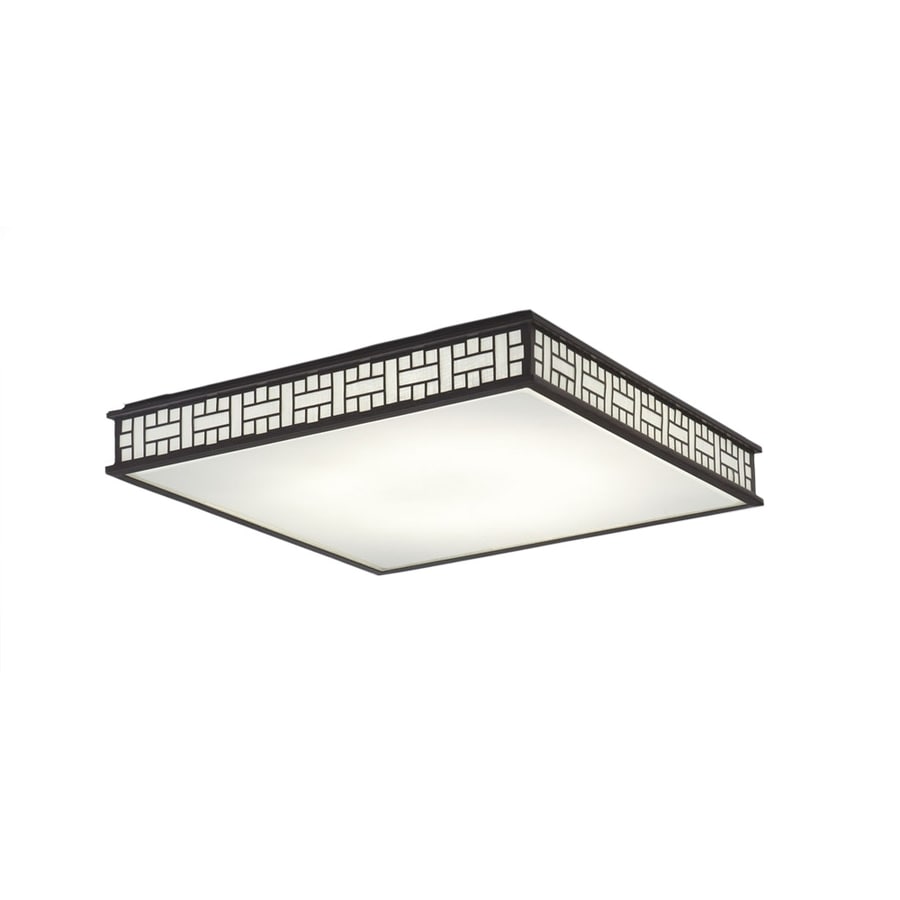 shop allen + roth linenline white acrylic ceiling fluorescent light