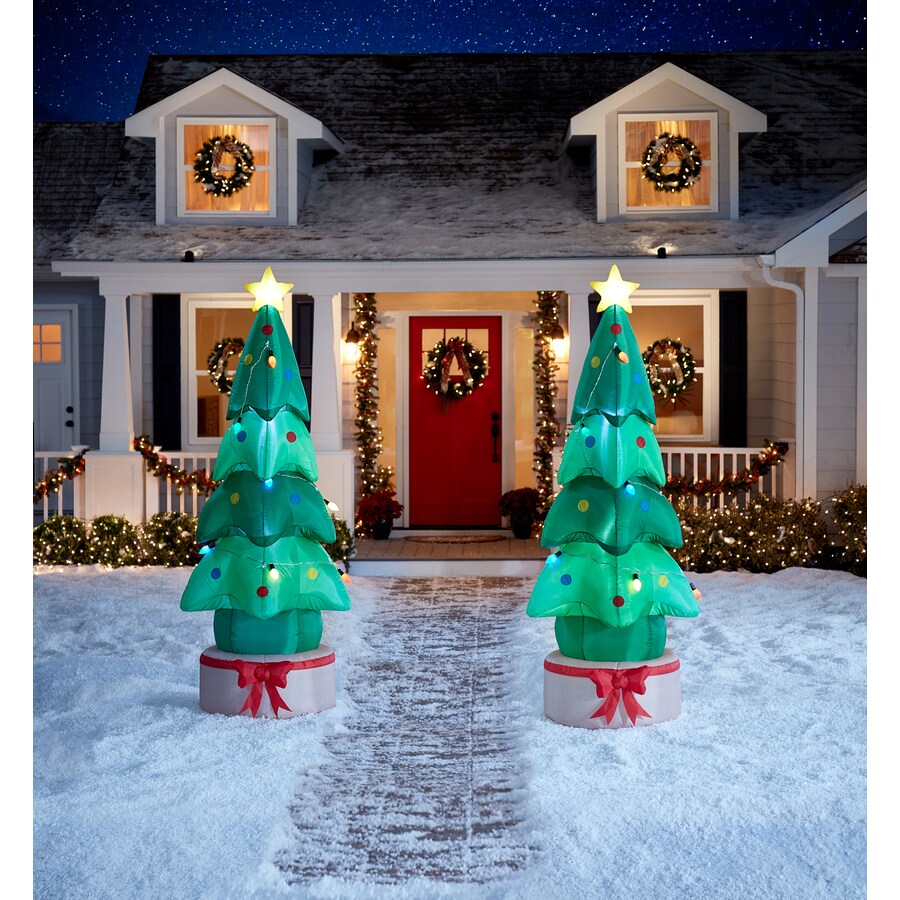 Holiday Living 6.17-ft Lighted Christmas Tree Christmas Inflatable in ...