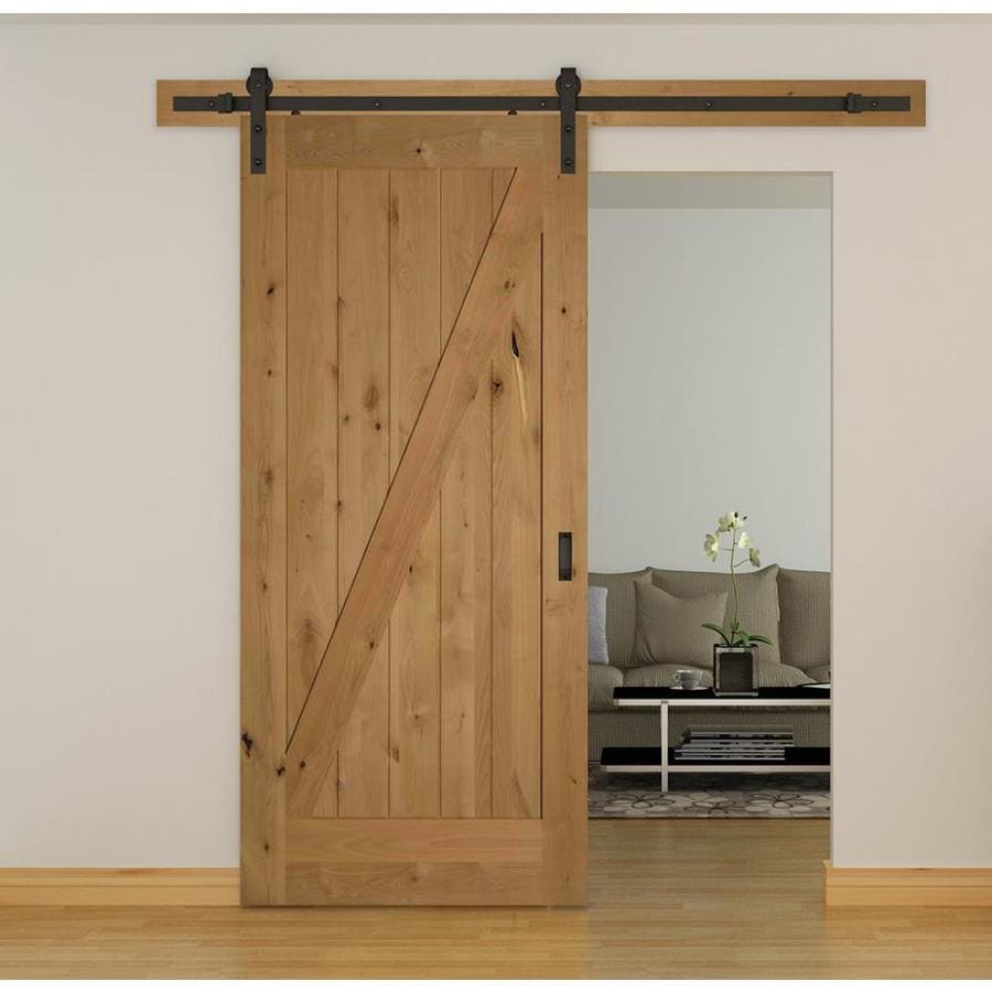 American Building Supply Z-Barn Door 36-in x 84-in Clear Z-frame ...