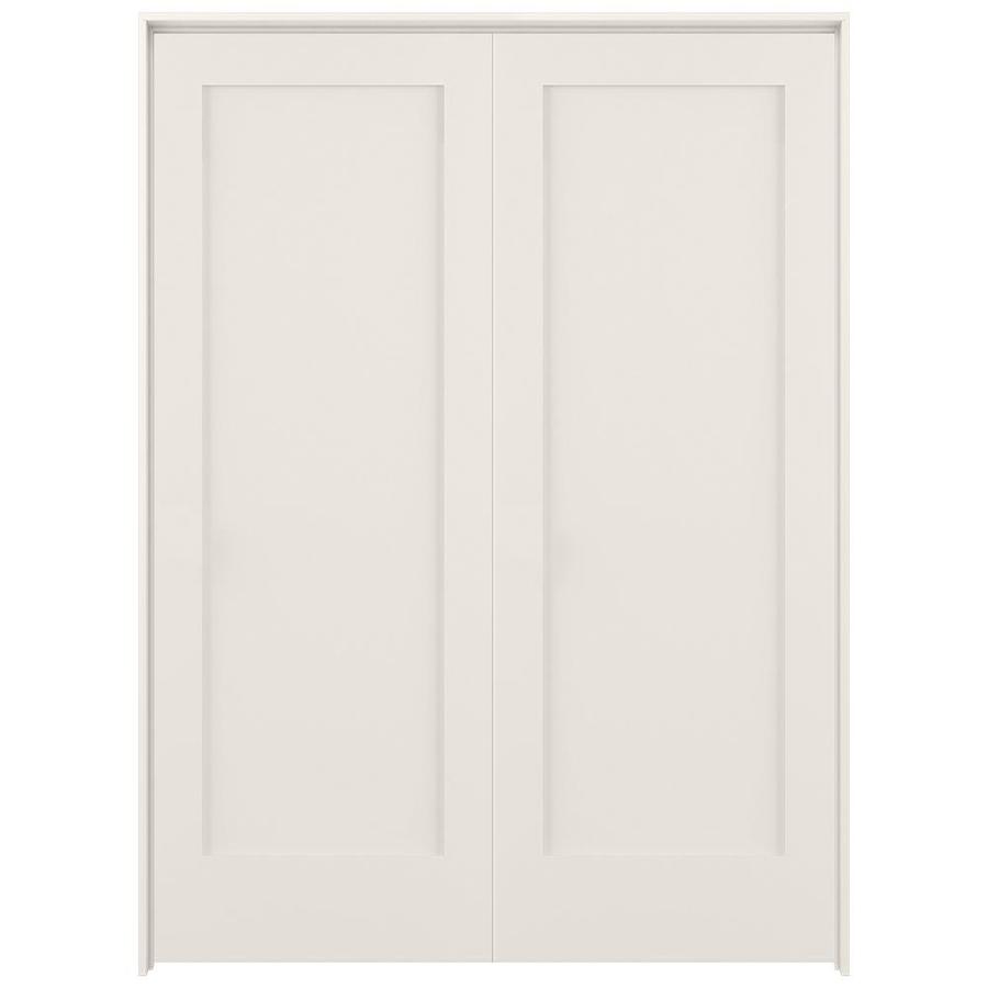 Reliabilt Shaker Primed White 1 Panel Square Solid Core Mdf