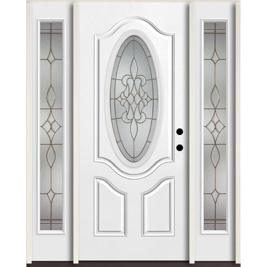 Reliabilt Stately Oval Lite Decorative Glass Left Hand Inswing