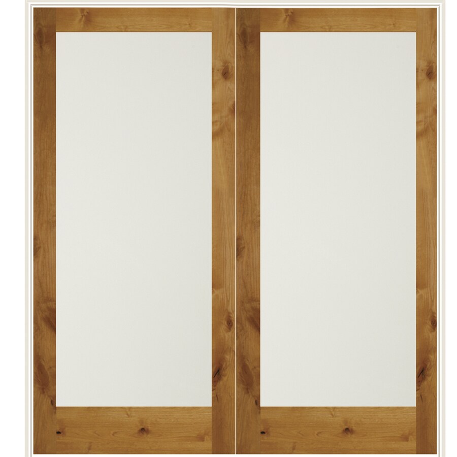 Simpson Brown 1 Panel Solid Core Wood Knotty Alder Pre Hung Door
