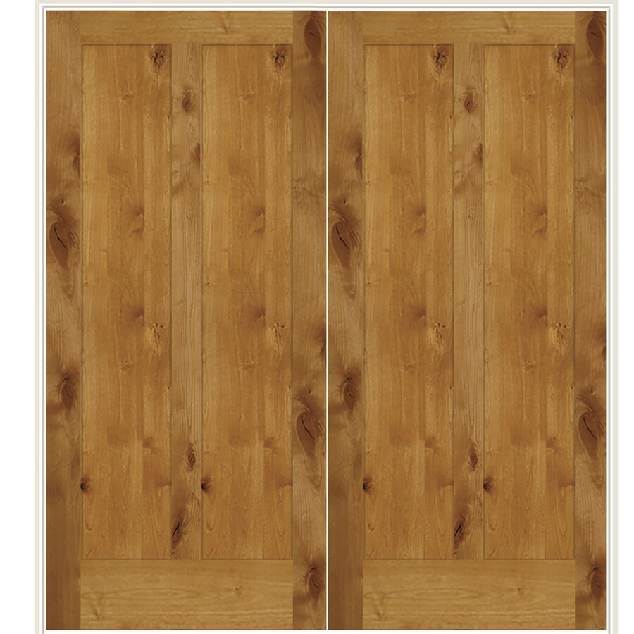 Simpson Brown Solid Core Wood Knotty Alder Pre Hung Door Common