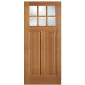 Wood Entry Doors At Lowes Simpson 1 4 Lite Clear Gl Universal Reversible Brown Wood Slab Entry Door Solid Core