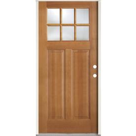 Wood Entry Doors At Lowes Simpson 1 4 Lite Clear Gl Left Hand Inswing Brown Wood Prehung Entry Door
