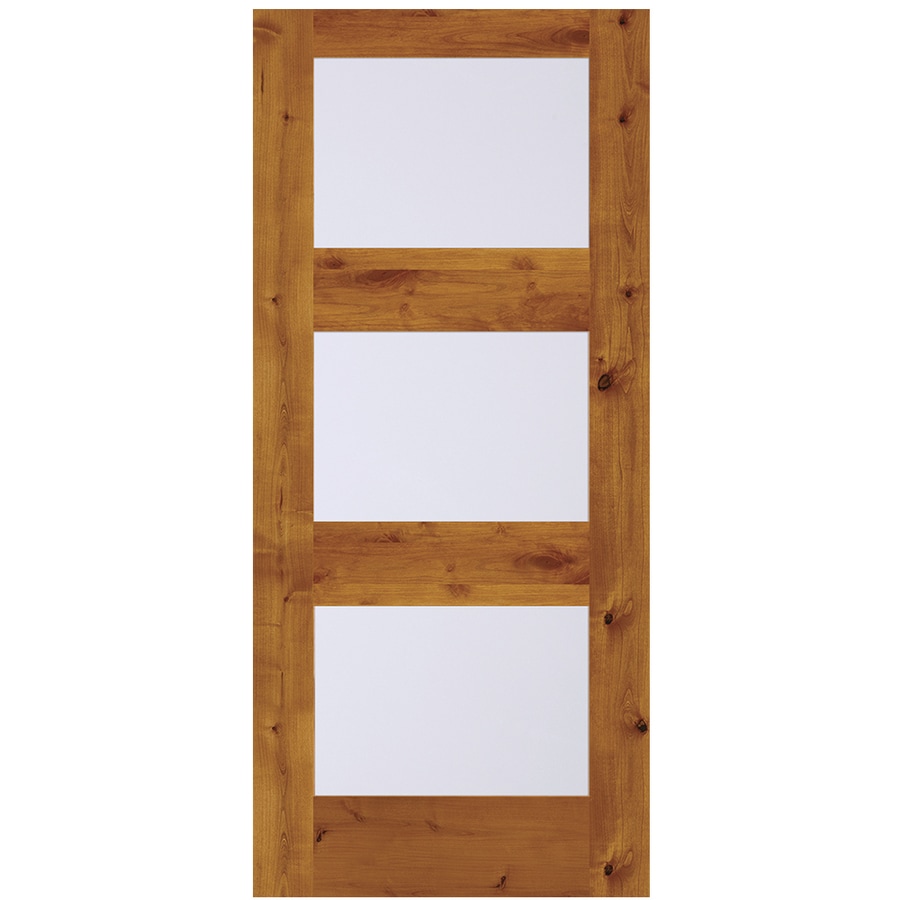 Simpson Full Lite Frosted Glass Universal Reversible Brown