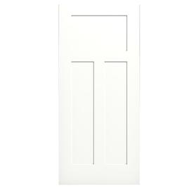 Interior Doors At Lowes Reliabilt Craftsman Iii Snow Storm 3 Panel Hollow Core Molded Composite Slab Door