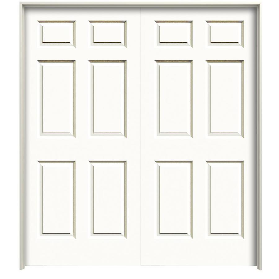Colonist Smooth Primed 6 Panel Hollow Core Molded Composite Pre Hung Door Common 48 In X 80 In Actual 49 375 In X 82 1875 In