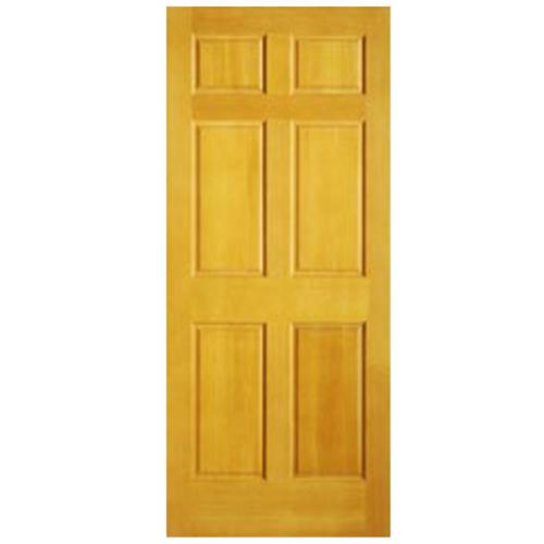 Reliabilt Brown Unfinished 6 Panel Wood Slab Door