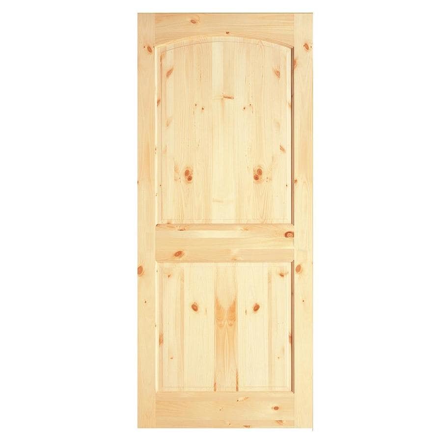 2 Panel Arch Top Knotty Pine Slab Interior Door Common 30 In X 80 In Actual 30 In X 80 In