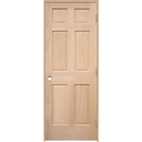 ReliaBilt Prehung 6-Panel Oak Interior Door (Common: 28-in x 80-in