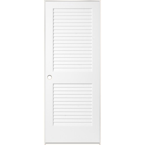 ReliaBilt 28in x 80in Primed Louver Primed Wood Right Hand Inswing