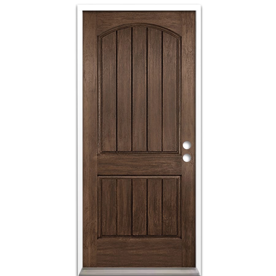 Left Hand Inswing Fiberglass Prehung Entry Door With Insulating Core Common 36 In X 80 In Actual 37 5 In X 81 75 In