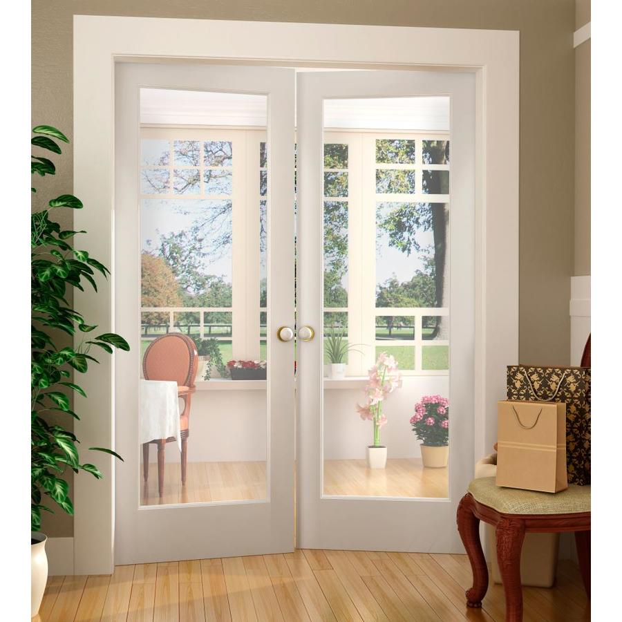 American Building Supply French Door 48-in x 80-in Primed Clear Glass ...