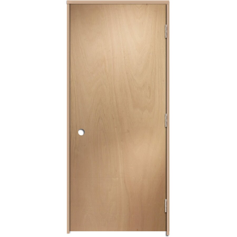 ReliaBilt Unfinished Flush Hollow Core Wood Lauan PreHung Door