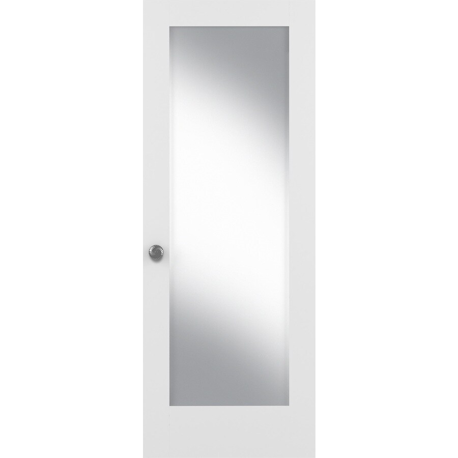 Reliabilt Primed Double Sided Mirror Door That Is Prehung On A Reliabilt Primed Double Sided Mirror Door That Is Prehung On A Flat Jamb With Satin Nickel