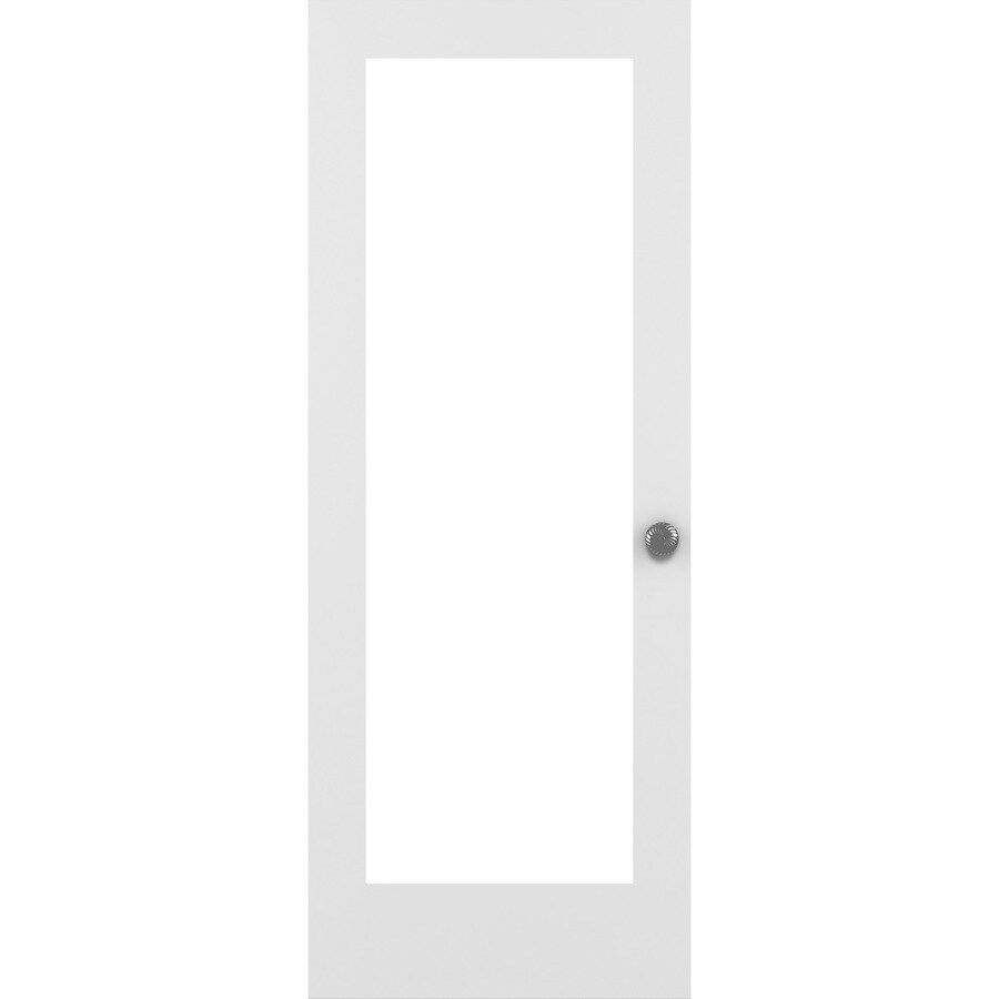 Reliabilt Primed Flush Solid Core Frosted Glass Wood Pine Pre Hung