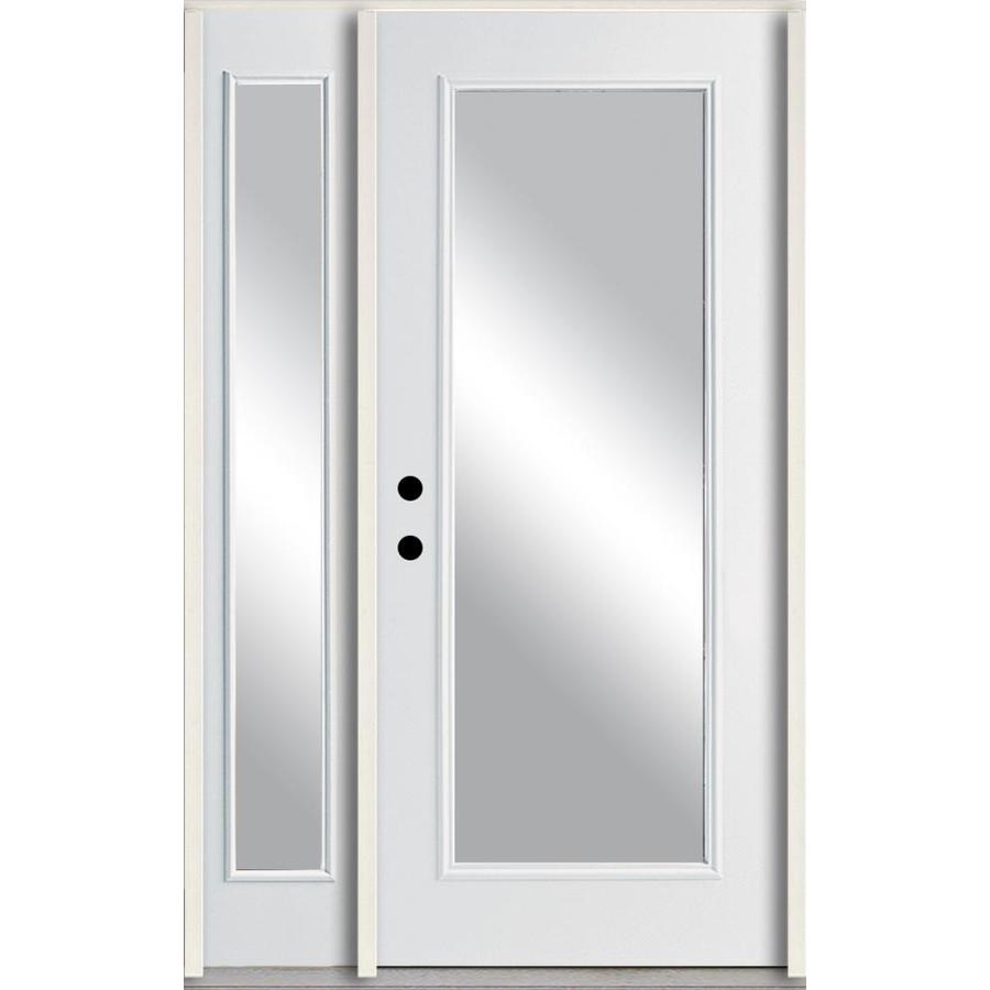 Reliabilt Full Lite Clear Glass Right Hand Inswing Modern White