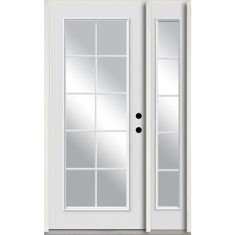 RELIABILT 48-in x 80-in x 4-9/16-in Fiberglass Left-hand inswing Modern ...