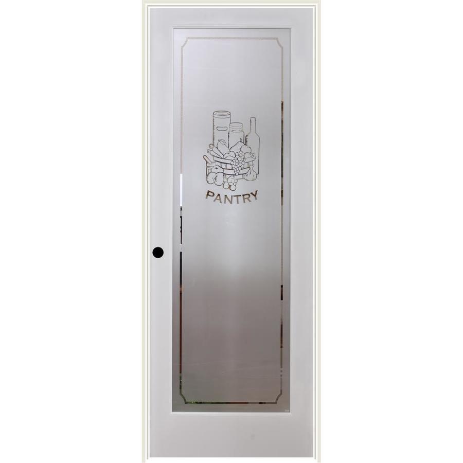 Shop Reliabilt White 1 Panel Solid Core Frosted Glass Wood
