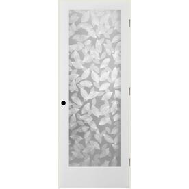 Reliabilt Botanical Solid Core Frosted Glass Single Prehung