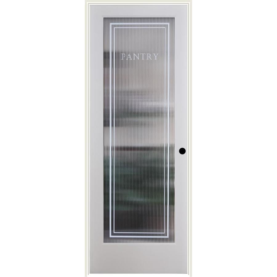 Reliabilt Reeded Pantry Solid Core Patterned Glass Single Reliabilt Reeded Pantry Solid Core Patterned Glass Single Prehung Interior Door Common 28