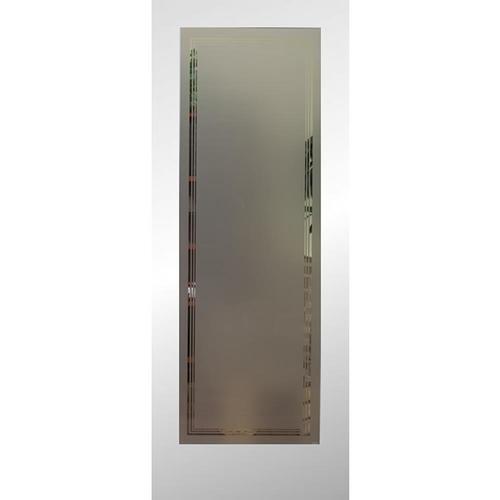 Reliabilt Primed White 1 Panel Solid Core Frosted Glass Wood Slab
