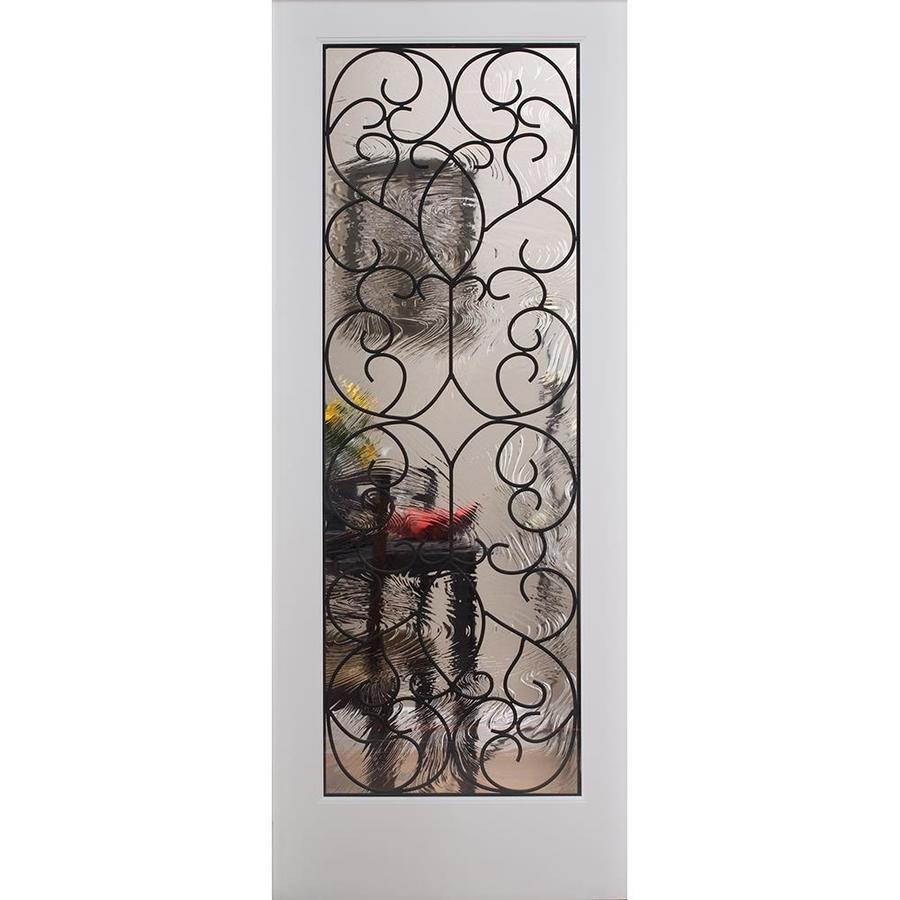Reliabilt Primed White 1 Panel Solid Core Patterned Glass
