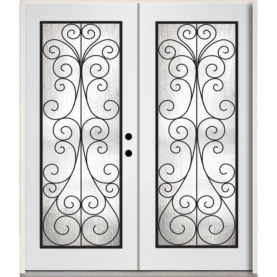 Reliabilt Full Lite Decorative Glass Left Hand Inswing Modern