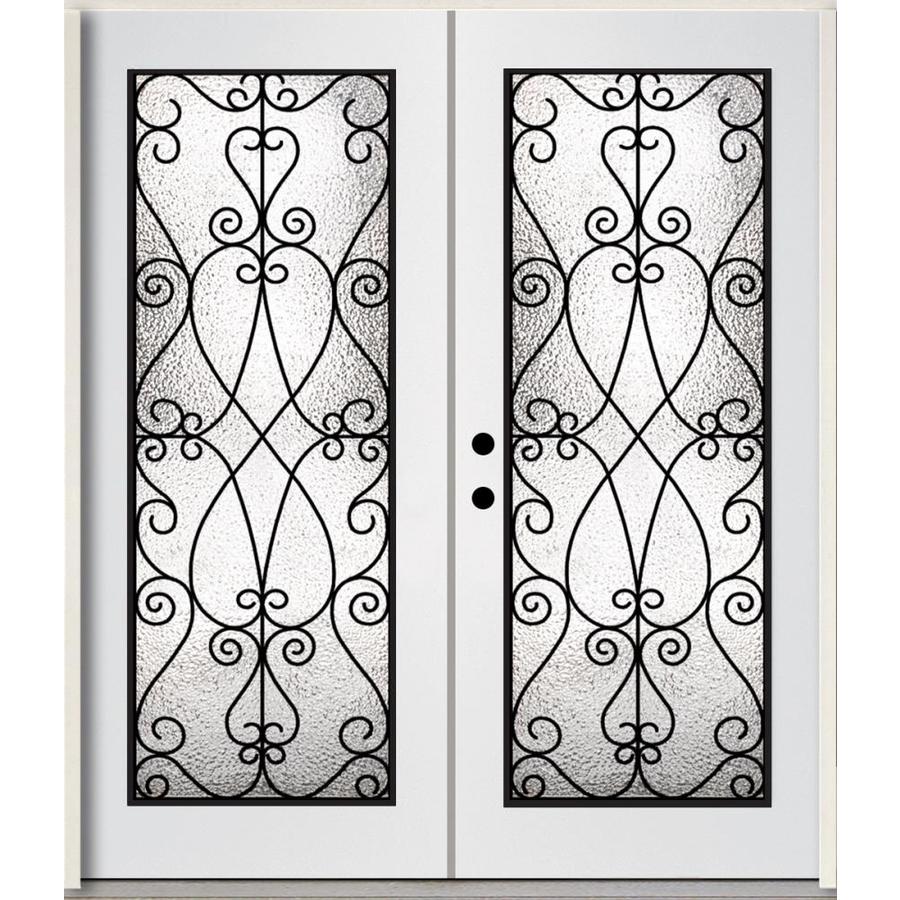Reliabilt Full Lite Decorative Glass Right Hand Inswing Modern