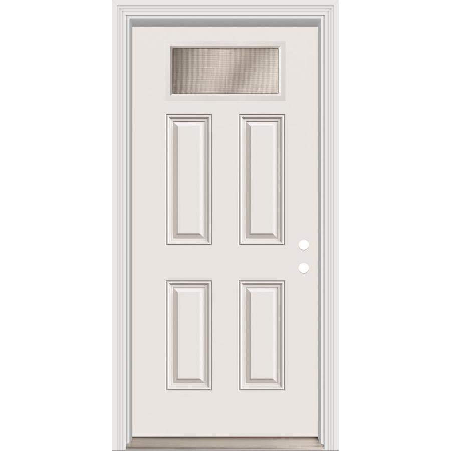 American Building Supply 1 4 Lite Textured Glass Left Hand Inswing
